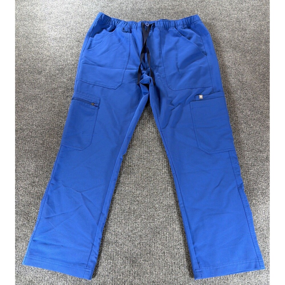 Figs Cairo Pants MENS Medium Technical Collection TM3001S Scrub Workwear Blue